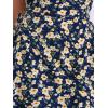 imageAllegra K Womens Floral Dresses Casual Square Neck Ruffle Cap Sleeve ALine Midi DressBlue