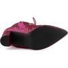 imageAllegra K Womens Glitter Pointed Toe Block Heel Halloween Ankle BootsFuchsia