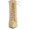 imageAllegra K Womens Glitter Pointed Toe Block Heel Halloween Ankle BootsGold