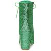 imageAllegra K Womens Glitter Pointed Toe Block Heel Halloween Ankle BootsGreen