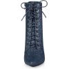 imageAllegra K Womens Glitter Pointed Toe Block Heel Halloween Ankle BootsNavy Blue