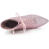 imageAllegra K Womens Glitter Pointed Toe Block Heel Halloween Ankle BootsPink