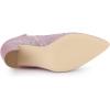 imageAllegra K Womens Glitter Pointed Toe Block Heel Halloween Ankle BootsPink