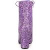 imageAllegra K Womens Glitter Pointed Toe Block Heel Halloween Ankle BootsPurple