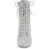 imageAllegra K Womens Glitter Pointed Toe Block Heel Halloween Ankle BootsSilver