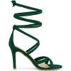 imageAllegra K Womens Lace Up Heels Stiletto High Dark Green Heel Sandals 85 m US