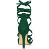 imageAllegra K Womens Lace Up Heels Stiletto High Dark Green Heel Sandals 85 m US