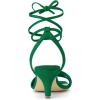 imageAllegra K Womens Open Toe Lace Up Stiletto Green Heels Sandals 75 m US