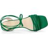 imageAllegra K Womens Open Toe Lace Up Stiletto Green Heels Sandals 75 m US