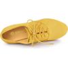 imageAllegra K Womens Platform Chunky Heel Lace Up Yellow Booties 6 M US