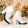 imageAllegra K Womens Platform Foldable Chunky Heels Lace Up Ankle BootsWhite
