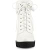 imageAllegra K Womens Platform Foldable Chunky Heels Lace Up Ankle BootsWhite
