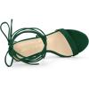 imageAllegra K Womens Platform Stiletto Heels Emerald Green Lace Up Sandals  7 m US