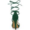 imageAllegra K Womens Platform Stiletto Heels Emerald Green Lace Up Sandals  7 m US