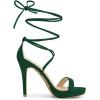 imageAllegra K Womens Platform Stiletto Heels Emerald Green Lace Up Sandals  7 m US