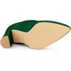 imageAllegra K Womens Pointed Toe Drawstring Pull on Block Heel Ankle BootsGreen