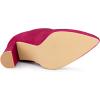 imageAllegra K Womens Pointed Toe Drawstring Pull on Block Heel Ankle BootsHot Pink