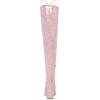 imageAllegra K Womens Round Toe Chunky Heel Over the Knee High BootsPink