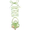 imageAllegra K Womens Strappy Heel Lace Up Kitten Heels Lime Green Sandals 9 m US
