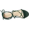 imageAllegra K Womens Strappy Lace Up Chunky Heeled Dark Green Heels Sandals 9 m US
