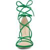 imageAllegra K Womens Strappy Lace Up Chunky Heeled Green Heels Sandals 10 m US