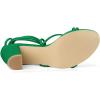 imageAllegra K Womens Strappy Lace Up Chunky Heeled Green Heels Sandals 10 m US