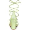 imageAllegra K Womens Strappy Lace Up Chunky Lime Green Heel Sandals 10 m US