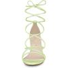 imageAllegra K Womens Strappy Lace Up Chunky Lime Green Heel Sandals 75 m US