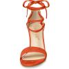 imageAllegra K Womens Tie Up Strappy Heels Chunky High Heels Orange Sandal 65 M US