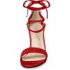 imageAllegra K Womens Tie Up Strappy Heels Chunky High Heels Red Sandal 55 M US