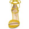 imageAllegra K Womens Tie Up Strappy Heels Chunky High Heels Yellow Sandal 65 M US