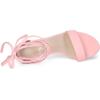 imageAllegra K Womens Tie Up Strappy Heels Light Pink Chunky High Heels Sandal 7 M US