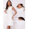 imageAllegra K Tweed Dress for Womens Sleeveless Crew Neck Side Pleated ALine Elegant Work Dresses