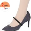 imageAllegra K Womens Beads Shoe Laces Detachable Elastic Shoe Strap for Heels 2 PairsBlack