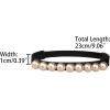 imageAllegra K Womens Beads Shoe Laces Detachable Elastic Shoe Strap for Heels 2 PairsCoffee