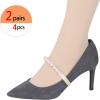 imageAllegra K Womens Beads Shoe Laces Detachable Elastic Shoe Strap for Heels 2 PairsPink