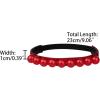imageAllegra K Womens Beads Shoe Laces Detachable Elastic Shoe Strap for Heels 2 PairsRed