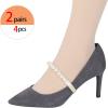 imageAllegra K Womens Beads Shoe Laces Detachable Elastic Shoe Strap for Heels 2 PairsWhiteapricot