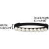 imageAllegra K Womens Beads Shoe Laces Detachable Elastic Shoe Strap for Heels 2 PairsWhiteblack