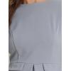 imageAllegra K Womens Bodycon Dresses Round Neck Long Sleeve Casual Work Outfits Peplum Sheath DressBlue Grey