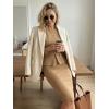 imageAllegra K Womens Bodycon Dresses Round Neck Long Sleeve Casual Work Outfits Peplum Sheath DressDark Khaki