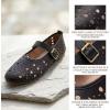 imageAllegra K Womens Buckle Round Toe Slip on Flats PumpsBlack2