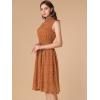 imageAllegra K Womens Casual Flowy Sundress Halter Neck Sleeveless Floral DressOrange