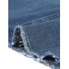 imageAllegra K Womens Casual Jean Skirt Back Slit Raw Hem Stretch High Waist Denim SkirtsBlue