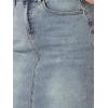 imageAllegra K Womens Casual Jean Skirt Back Slit Raw Hem Stretch High Waist Denim SkirtsGrey Blue