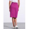 imageAllegra K Womens Casual Jean Skirt Back Slit Raw Hem Stretch High Waist Denim SkirtsPlum Purple