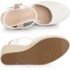 imageAllegra K Womens Closed Toe Platform Espadrilles Lace Wedge Heel SandalsWhite