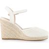 imageAllegra K Womens Closed Toe Platform Espadrilles Lace Wedge Heel SandalsWhite