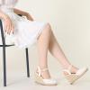 imageAllegra K Womens Closed Toe Platform Espadrilles Lace Wedge Heel SandalsWhite