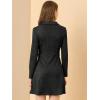 imageAllegra K Womens Faux Suede Dress Western Long Sleeve Fall ALine Mini Dresses Cowgirl OutfitBlack